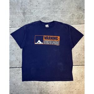 "Warning: Consumption of Alcohol" Tee (XL) - 1990s